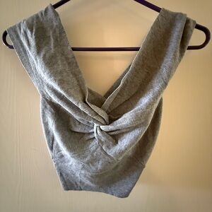 Gray Knotted Women's Top